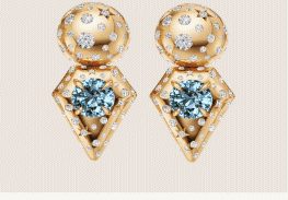 Aquamarine Nebula Earrings