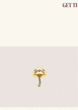 Tiny Magic Mushroom Stud (Single)